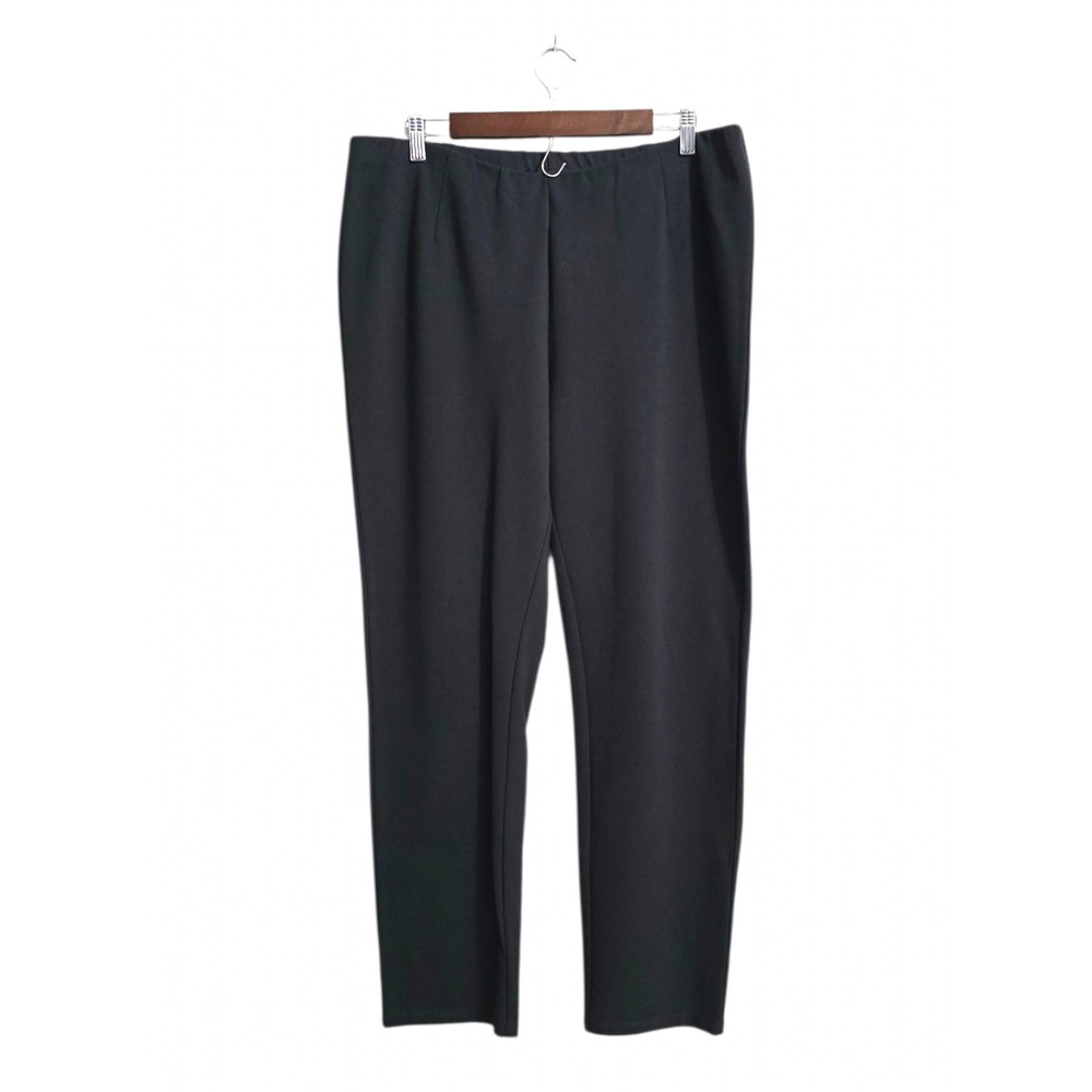 Eileen Fisher System Stretch Ponte Slim Ankle Pant In Dark Gray Sz 1X